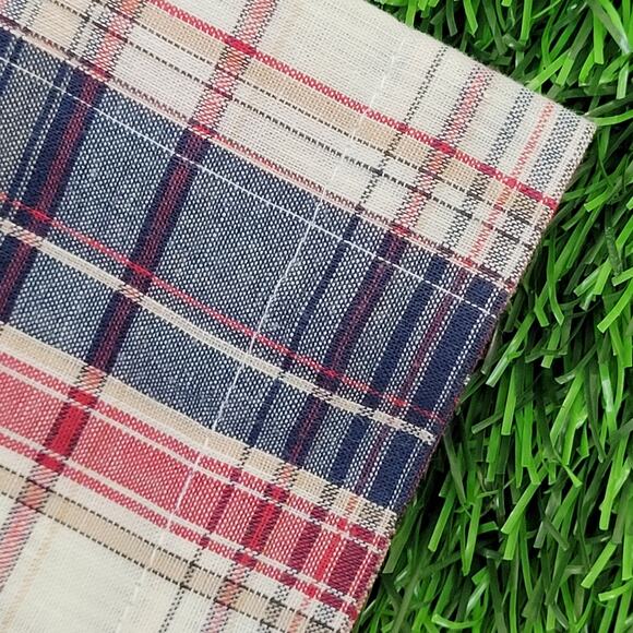 Vintage 80s Shadow Plaid Button Shirt Small 18x27 Poplin USA - Picture 5 of 10